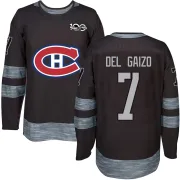 Authentic Marc Del Gaizo Black Montreal Canadiens 1917-2017 100th Anniversary Jersey - Men's