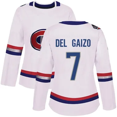 Authentic Marc Del Gaizo White Montreal Canadiens 2017 100 Classic Jersey - Women's