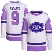 Authentic Maurice Richard White/Purple Montreal Canadiens Hockey Fights Cancer Primegreen Jersey - Youth