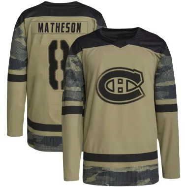 Authentic Mike Matheson Camo Montreal Canadiens Military Appreciation Practice Jersey - Youth