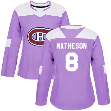 Authentic Mike Matheson Purple Montreal Canadiens Fights Cancer Practice Jersey - Women's