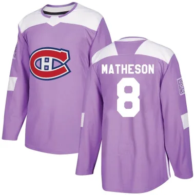 Authentic Mike Matheson Purple Montreal Canadiens Fights Cancer Practice Jersey - Youth
