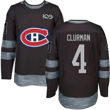 Authentic Nathan Clurman Black Montreal Canadiens 1917-2017 100th Anniversary Jersey - Men's
