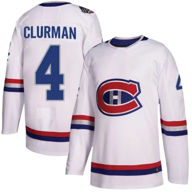 Authentic Nathan Clurman White Montreal Canadiens 2017 100 Classic Jersey - Men's