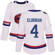 Authentic Nathan Clurman White Montreal Canadiens 2017 100 Classic Jersey - Women's
