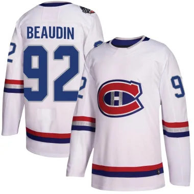 Authentic Nicolas Beaudin White Montreal Canadiens 2017 100 Classic Jersey - Men's