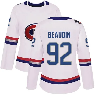 Authentic Nicolas Beaudin White Montreal Canadiens 2017 100 Classic Jersey - Women's