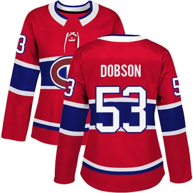 Authentic Noah Dobson Red Montreal Canadiens Home Jersey - Women's