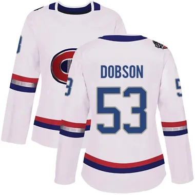 Authentic Noah Dobson White Montreal Canadiens 2017 100 Classic Jersey - Women's