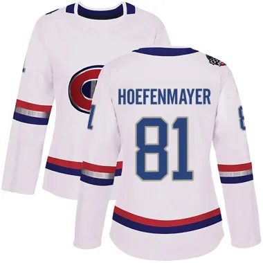 Authentic Noel Hoefenmayer White Montreal Canadiens 2017 100 Classic Jersey - Women's