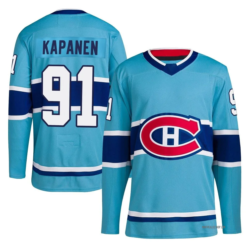 Authentic Oliver Kapanen Light Blue Montreal Canadiens Reverse Retro 2.0 Jersey - Men's