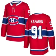 Authentic Oliver Kapanen Red Montreal Canadiens Home Jersey - Youth