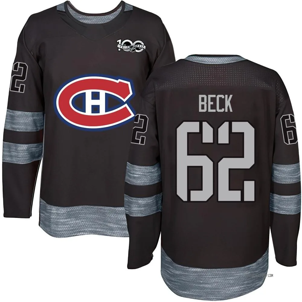 Authentic Owen Beck Black Montreal Canadiens 1917-2017 100th Anniversary Jersey - Men's