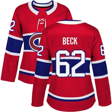 Authentic Owen Beck Red Montreal Canadiens Home Jersey - Women's