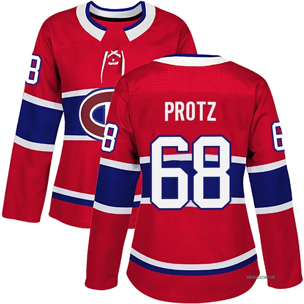 Authentic Owen Protz Red Montreal Canadiens Home Jersey - Women's