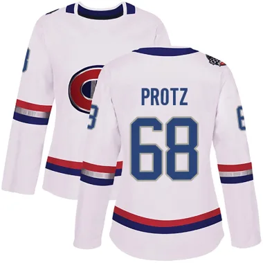 Authentic Owen Protz White Montreal Canadiens 2017 100 Classic Jersey - Women's
