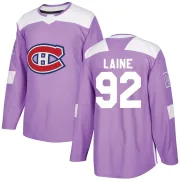 Authentic Patrik Laine Purple Montreal Canadiens Fights Cancer Practice Jersey - Youth