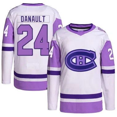 Authentic Phillip Danault White/Purple Montreal Canadiens Hockey Fights Cancer Primegreen Jersey - Men's