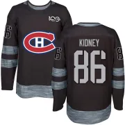 Authentic Riley Kidney Black Montreal Canadiens 1917-2017 100th Anniversary Jersey - Youth