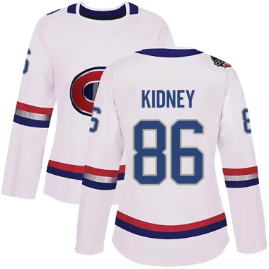 Authentic Riley Kidney White Montreal Canadiens 2017 100 Classic Jersey - Women's