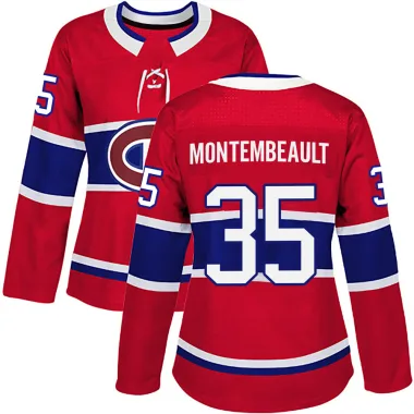 Authentic Sam Montembeault Red Montreal Canadiens Home Jersey - Women's