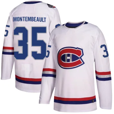 Authentic Sam Montembeault White Montreal Canadiens 2017 100 Classic Jersey - Men's