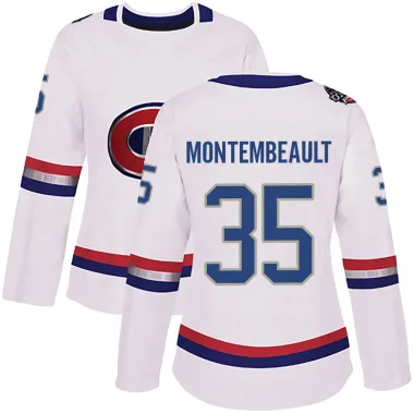 Authentic Sam Montembeault White Montreal Canadiens 2017 100 Classic Jersey - Women's