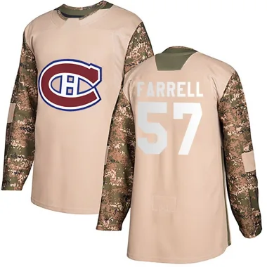 Authentic Sean Farrell Camo Montreal Canadiens Veterans Day Practice Jersey - Men's
