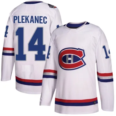 Authentic Tomas Plekanec White Montreal Canadiens 2017 100 Classic Jersey - Men's