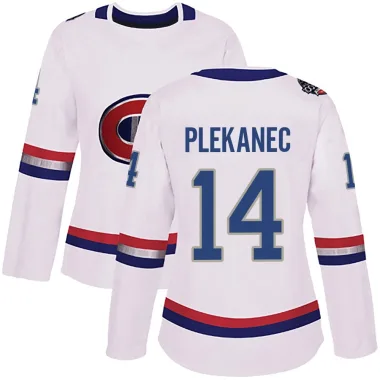 Authentic Tomas Plekanec White Montreal Canadiens 2017 100 Classic Jersey - Women's