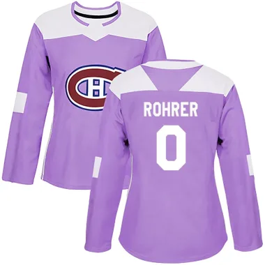 Authentic Vinzenz Rohrer Purple Montreal Canadiens Fights Cancer Practice Jersey - Women's