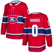 Authentic Vinzenz Rohrer Red Montreal Canadiens Home Jersey - Men's