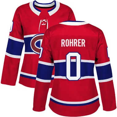 Authentic Vinzenz Rohrer Red Montreal Canadiens Home Jersey - Women's
