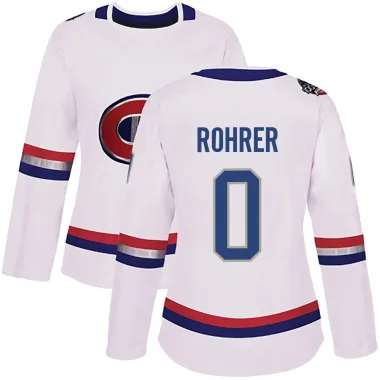 Authentic Vinzenz Rohrer White Montreal Canadiens 2017 100 Classic Jersey - Women's
