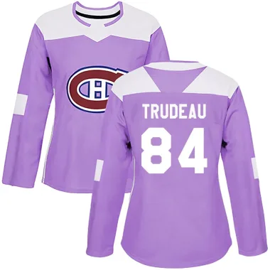 Authentic William Trudeau Purple Montreal Canadiens Fights Cancer Practice Jersey - Women's