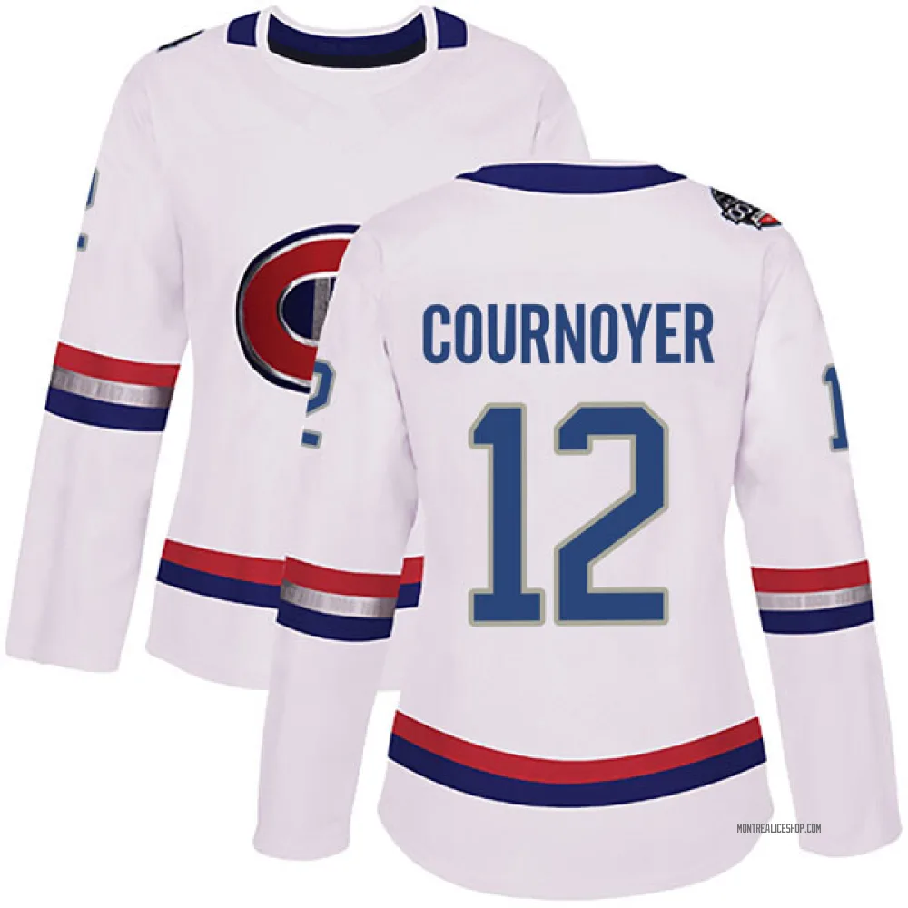 Authentic Yvan Cournoyer White Montreal Canadiens 2017 100 Classic Jersey - Women's