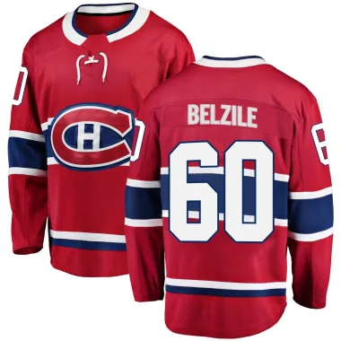 Breakaway Alex Belzile Red Montreal Canadiens Home Jersey - Men's