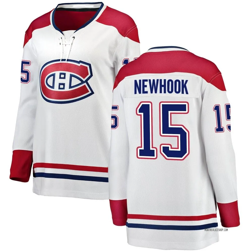 Breakaway Alex Newhook White Montreal Canadiens Away Jersey - Women's