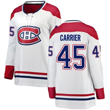 Breakaway Alexandre Carrier White Montreal Canadiens Away Jersey - Women's