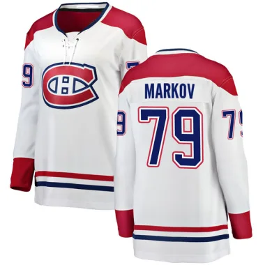 Breakaway Andrei Markov White Montreal Canadiens Away Jersey - Women's