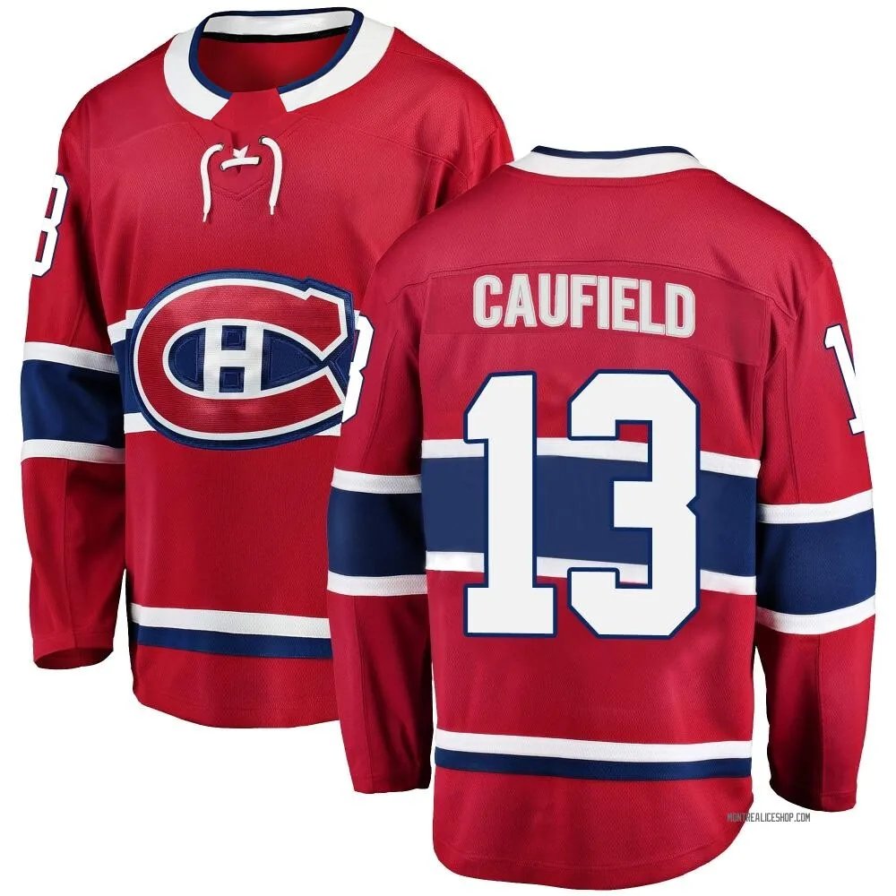 Breakaway Cole Caufield Red Montreal Canadiens Home Jersey - Men's