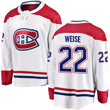 Breakaway Dale Weise White Montreal Canadiens Away Jersey - Youth