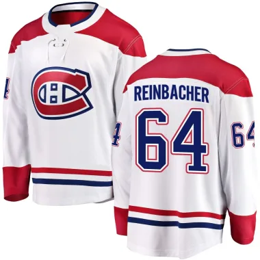 Breakaway David Reinbacher White Montreal Canadiens Away Jersey - Men's