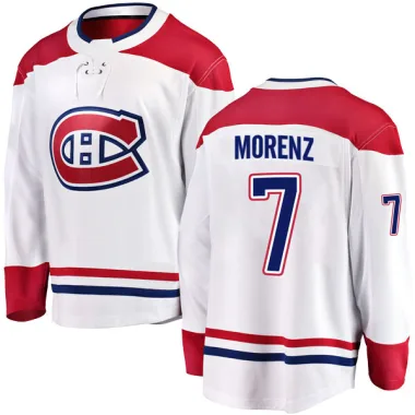Breakaway Howie Morenz White Montreal Canadiens Away Jersey - Men's