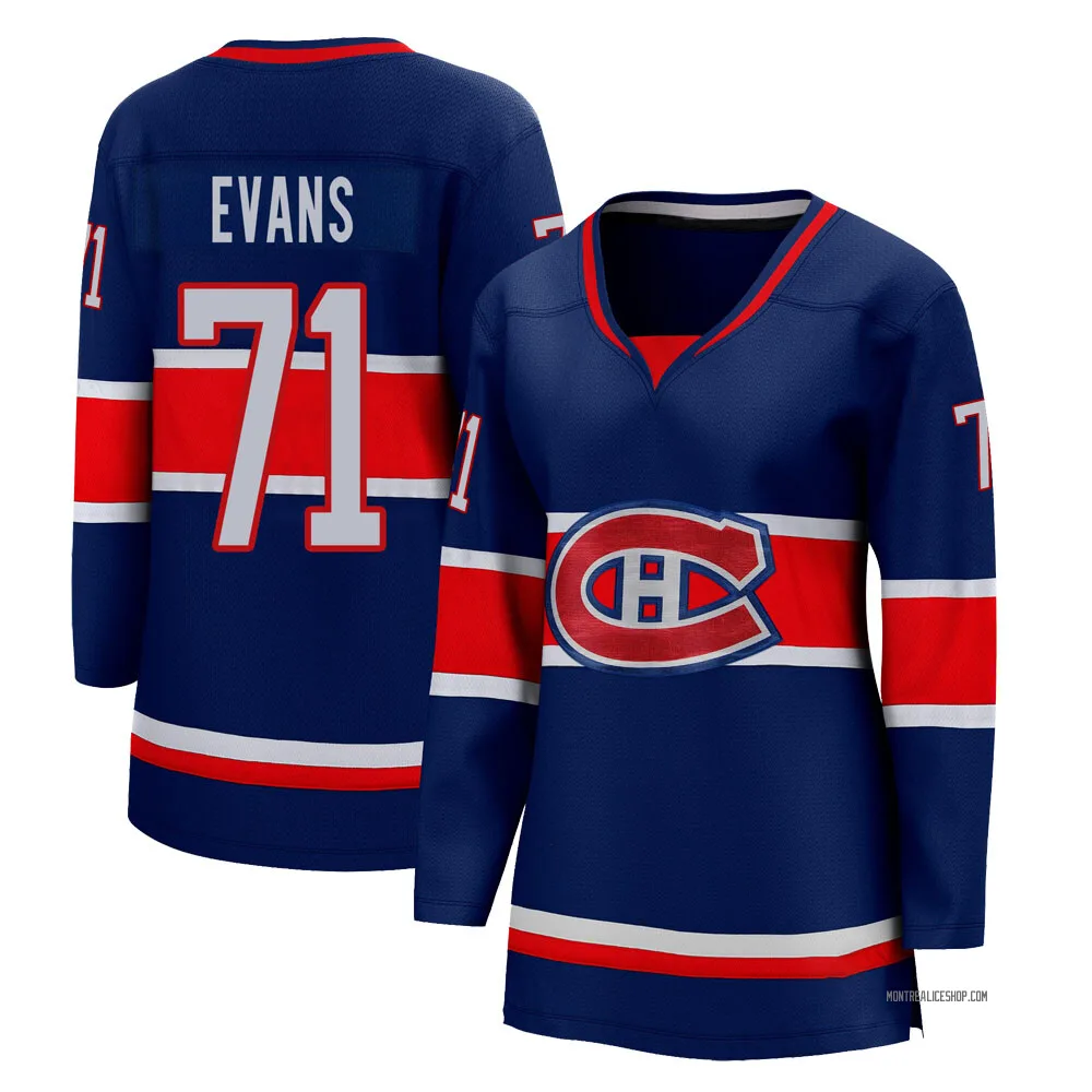 Breakaway Jake Evans Blue Montreal Canadiens 2020/21 Special Edition Jersey - Women's