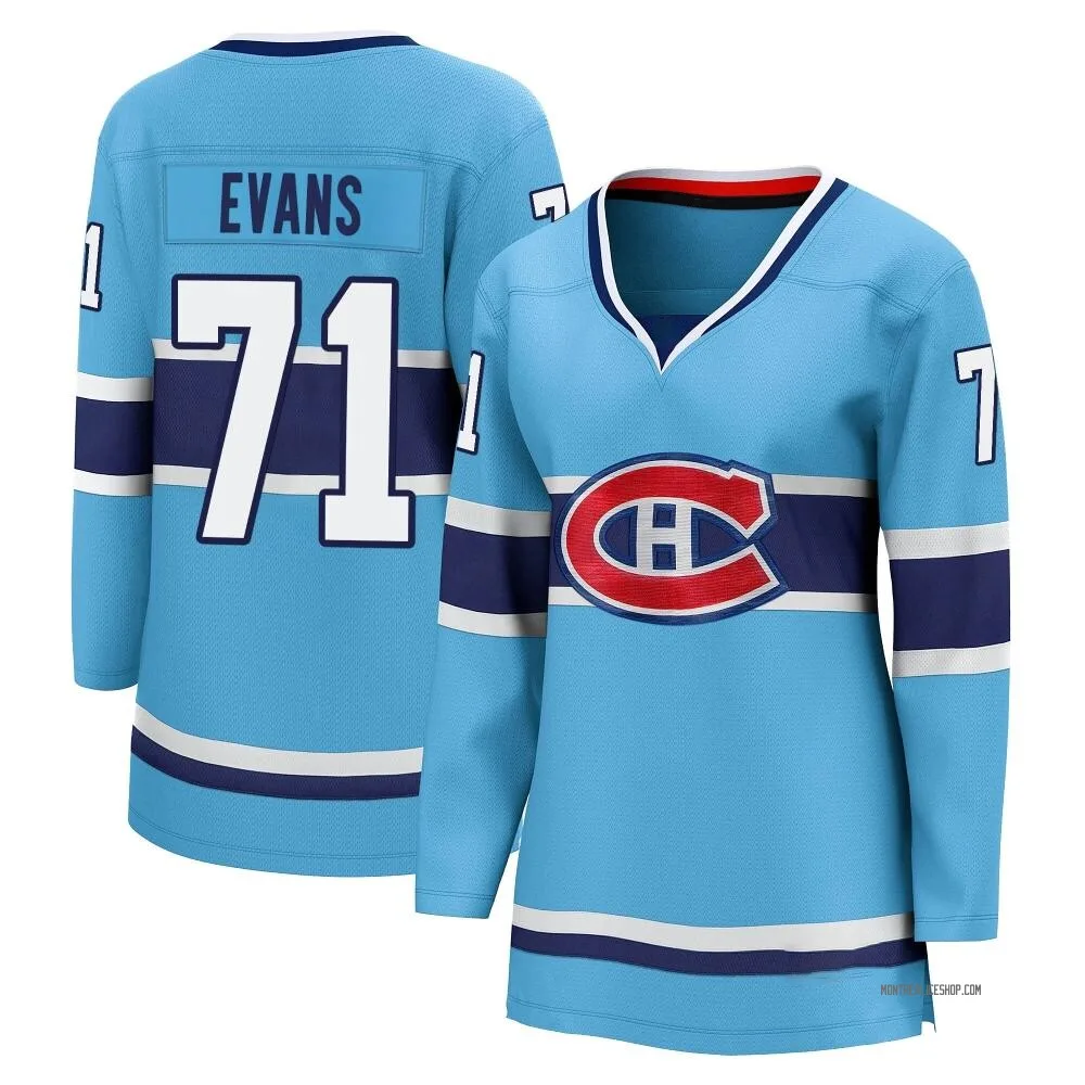 Breakaway Jake Evans Light Blue Montreal Canadiens Special Edition 2.0 Jersey - Women's