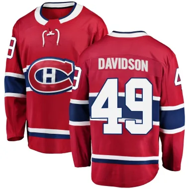 Breakaway Jared Davidson Red Montreal Canadiens Home Jersey - Youth
