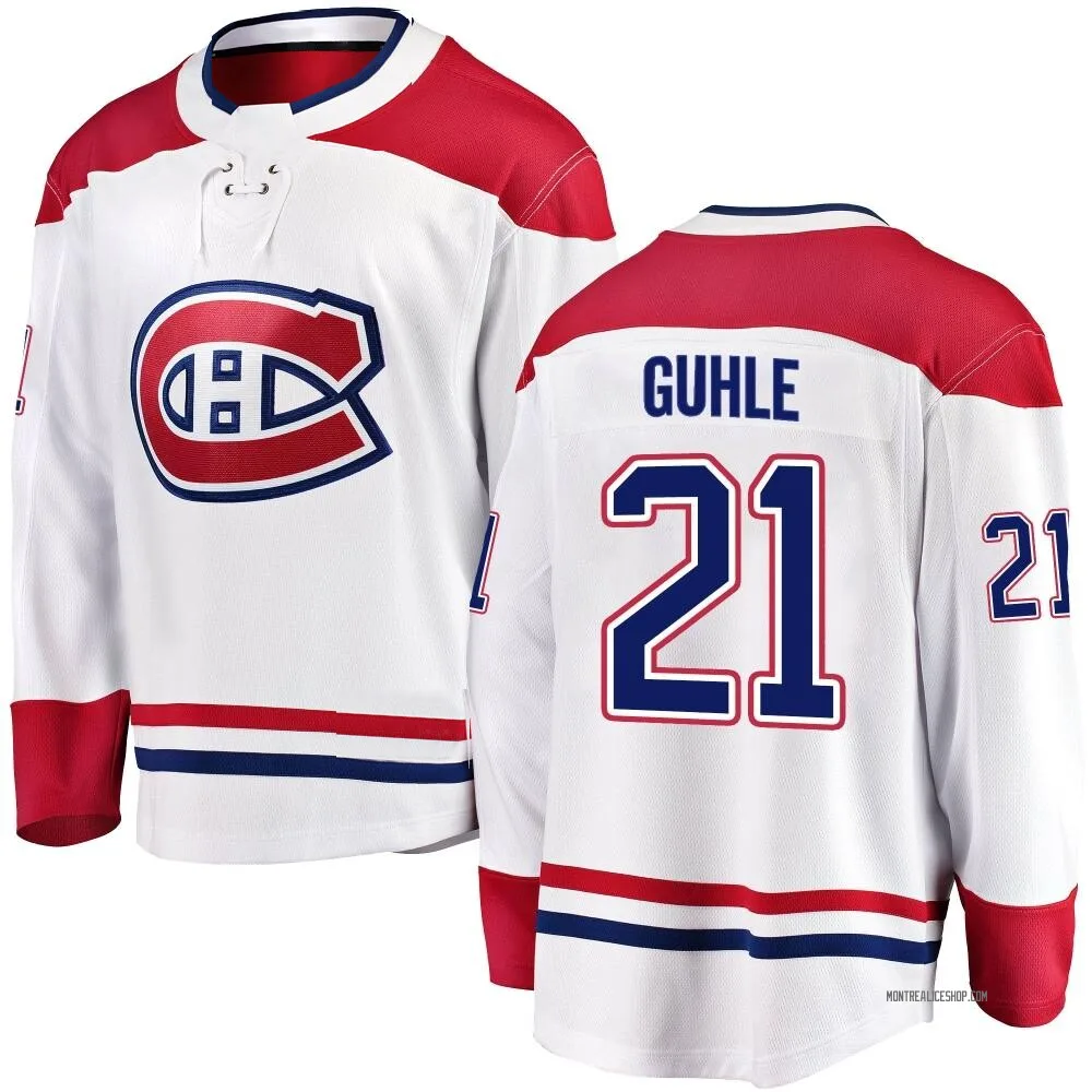Breakaway Kaiden Guhle White Montreal Canadiens Away Jersey - Youth
