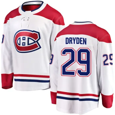 Breakaway Ken Dryden White Montreal Canadiens Away Jersey - Men's