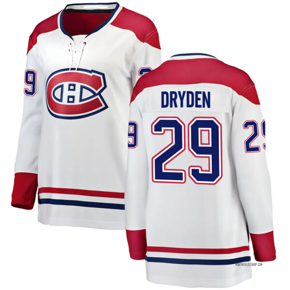 Breakaway Ken Dryden White Montreal Canadiens Away Jersey - Women's